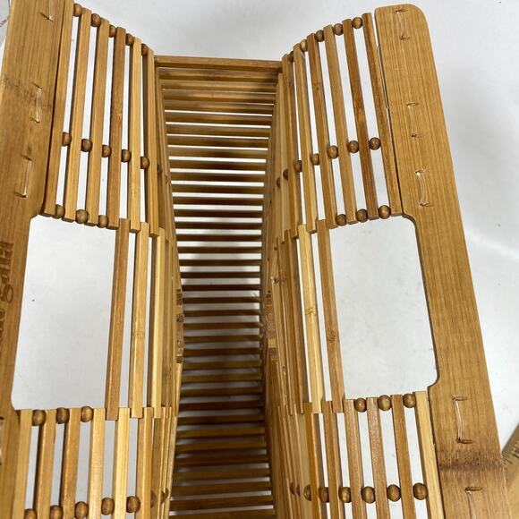 CULT GAIA Gaias Ark Bamboo Purse Clutch Boho Top Handle Crescent Bag - Picture 10 of 14